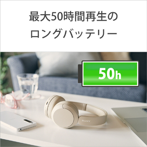 SONY ワイヤレスステレオヘッドセット ベージュ WH-CH520 C-イメージ8