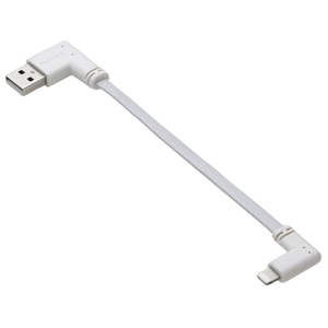 エレコム モバイルバッテリー用ケーブル (USB-A - Lightning/USB2.0/10cm) ホワイト MPA-UALLL01WH-イメージ1