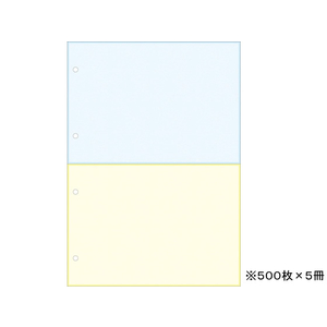 Forestway プリンタ帳票マルチタイプA4 カラー 2面 4穴500枚×5冊 F118117-ABC1-302-204C-イメージ1