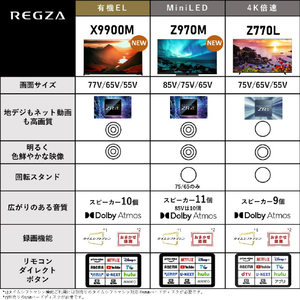 TOSHIBA/REGZA 75V型4Kチューナー内蔵4K対応液晶テレビ Z970Mシリーズ 75Z970M-イメージ4