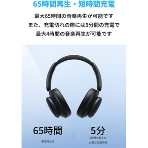 Anker ヘッドフォン Soundcore Space Q45 ブラック A3040011-イメージ3