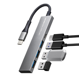 サンワサプライ USB Type-C 4ポートスリムハブ USB-S3TCH50MS-イメージ2