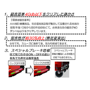 ナンシン ストッパー付プラスチック静音台車 サイレントマスター 300kg荷重 F946524-DSK-301YB2-イメージ3