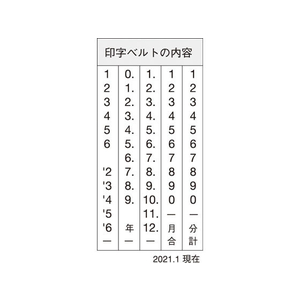 シヤチハタ Xスタンパー 回転印 欧文日付4号 赤 F941255-XNDB-4/H-R-イメージ2