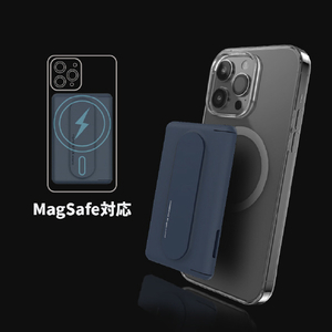 momo stick Mag Card Grip MagSafe対応カードケース付きグリップスタンド ネイビー MMS25296-イメージ8