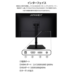 JAPANNEXT 32型液晶ディスプレイ ブラック JN-V32FHDR-HSP-イメージ9