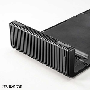 サンワサプライ 3段階横幅可変タイプ机上ラック ブラック MR-LC804BK-イメージ5