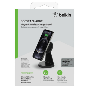 BELKIN MagSafe対応磁気ワイヤレス充電スタンド BOOST↑CHARGE ブラック WIB003BTBK-イメージ8