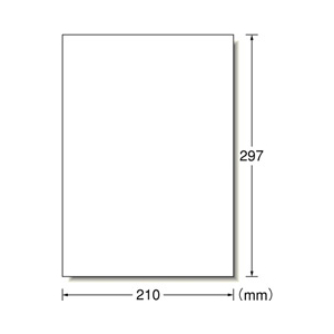 エーワン A4 1面 ノーカット ラベルシール(プリンタ兼用) マット紙・ホワイト 22シート入り 72301-イメージ2