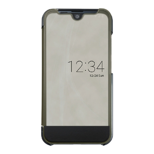 シャープ AQUOS R compact用AQUOS Frosted Cover クリアブラック XNK03B-イメージ2