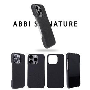 ABBI SIGNATURE iPhone 16 Pro用シュランケンカーフ MagSafe対応バックカバー ブラックブルー ABS27303I16PR-イメージ6