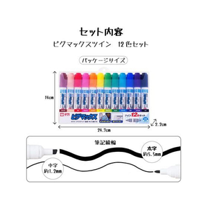 サクラクレパス ピグマックスツイン12色セット FC70828-ZPK-T12-イメージ6