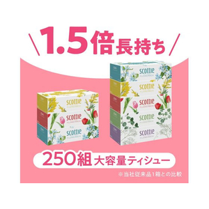 クレシア スコッティ ティシュー フラワーボックス 250組 3個 FC558NN-41330-イメージ2