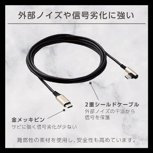 エレコム ILMF Hi-Speed USBケーブル(USB Type-C - USB Type-C/認証品/L) ブラック U2C-CCL20NBK-IL-イメージ6