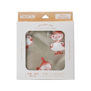 オカトー MOOMIN マイクロファイバーふきん 30×30cm 3P リトルミイ FC972NM-イメージ1