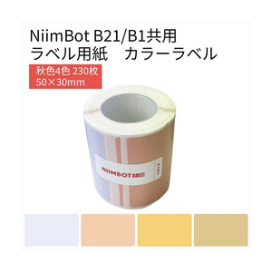 テイクワンテクノロジー B21/B1シリーズラベル NIIMBOT 秋色4色・カラーラベル NIIMBOT-B21-BCAU-イメージ1