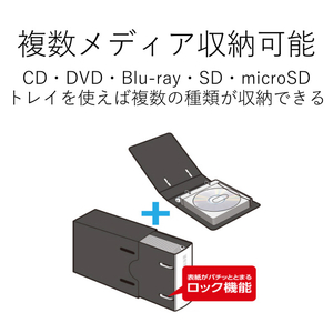 エレコム DVD・CD不織布ケース/2穴リング式トレイ専用ファイル クリア CCD-BC02CR-イメージ2