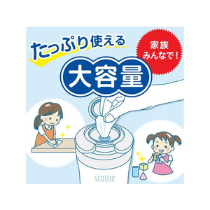 クレシア スコッティ ウェットティシュー 除菌アルコール 120枚×2 詰替 FCC7716-77019-イメージ6