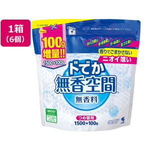 小林製薬 ドでか無香空間 無香料 つめ替用 1600g 6個 FC571PY-イメージ1