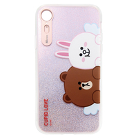 LINE FRIENDS iPhone XR用ケース LIGHT UP CASE CUPID LOVE スウィートハート2 KCL-LCL010