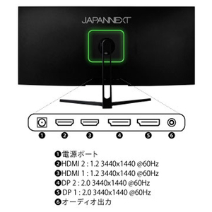 JAPANNEXT 34型液晶ディスプレイ JN-IPS3401UWQHDR-イメージ2