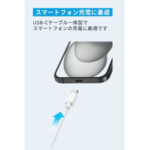 Anker Charger (12W, Built-In 1．5m USB-C ケーブル) ホワイト A2059N21-イメージ3