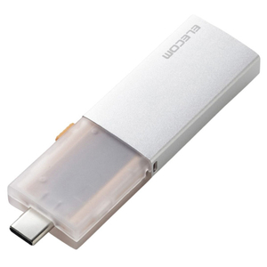 エレコム USB Type-C(TM)/USB-Aコネクター対応外付けポータブルSSD(500GB) シルバー ESD-EWC0500GSV-イメージ1