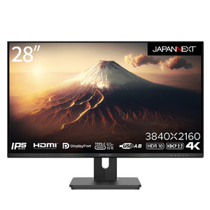 JAPANNEXT 28型液晶ディスプレイ ブラック JN-IPS282UHDR-C65W-イメージ1