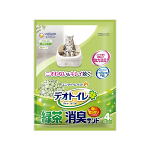 ユニ・チャーム 抗菌デオトイレ飛び散らない緑茶成分入消臭サンド 4L F850677-イメージ1