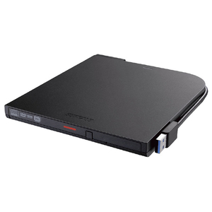 BUFFALO USB3．2(Gen1)ポータブルDVD 再生・書込みソフト添付 ブラック DVSM-PTS8U3-BKB-イメージ1