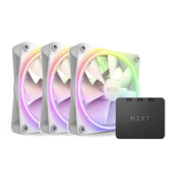 NZXT 120mm 両面RGBファン 3個&RGB照明コントローラーセットモデル ホワイト RF-D12TF-W1