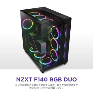 NZXT 140mm 両面RGBファン 2個&RGB照明コントローラーセットモデル ブラック RF-D14DF-B1-イメージ6