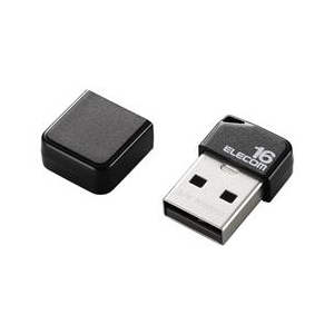 エレコム 小型USB2．0メモリ(16GB) ブラック MF-SU2B16GBK-イメージ1