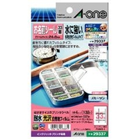 エーワン インクジェット用ホワイトフィルムラベル(はがきサイズ、33面) はがきサイズのプリンタラベル A-ONE.29337