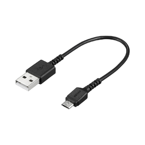 BUFFALO USB2．0ケーブル(Type-A to microB) 0．1m ブラック BSMPCMB101BK-イメージ1