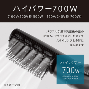 コイズミ マイナスイオンカーリングドライヤー ブラック KDD-0054/K-イメージ9