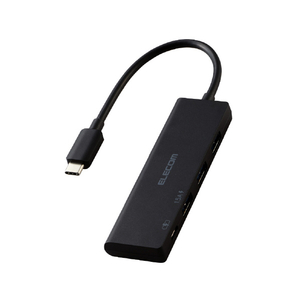 エレコム USB Type-C 4ポート USB 5Gbpsハブ(USB PD対応) ブラック U3HC-H040PBK-イメージ1