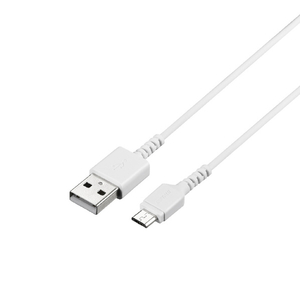 BUFFALO USB2．0ケーブル(Type-A to microB) 2．0m ホワイト BSMPCMB120WH-イメージ1