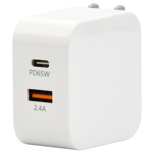 STAR LIGHT USB充電器 窒化ガリウム(GaN) PPS対応 パワーデリバリーPD65W 白 SK-CH1A1CPD65WH-イメージ2