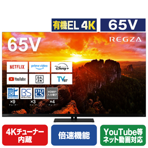 TVS REGZA 65V型4K対応有機ELテレビ ブラック 65X9900N-イメージ1