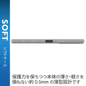 エレコム Xperia 5 III用ソフトケース 薄型 0．5mm マットクリア PM-X214PP05CR-イメージ4