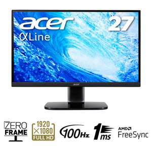 ACER 27型ワイド液晶ディスプレイ AlphaLine ブラック KA270HBMIX-イメージ1