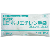 ファーストレイト 使いきりLDポリエチレン手袋(袋) L 100枚 F043952-FR-5828