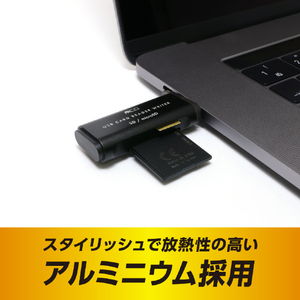 ミヨシ SDカードリーダ・ライタ USB3．2Gen1対応 USB Type-C ブラック USR-CSD3/BK-イメージ3