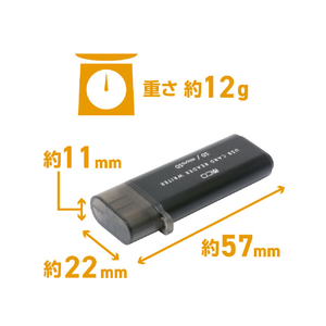 ミヨシ SDカードリーダ・ライタ USB3．2Gen1対応 USB Type-C ブラック USR-CSD3/BK-イメージ8