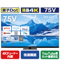 REGZA 75V型4Kチューナー内蔵4K対応液晶テレビ Z870N series ブラック 75Z870N