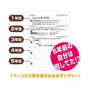 アーティミス 5年連用日記 ブラウン FC635PW-DP5-BR-イメージ3