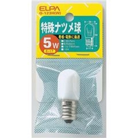 ELPA 5W・E17口金 特殊ナツメ球 ホワイト 1個入り G-123H(W)