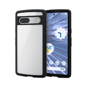 エレコム Google Pixel 7a用TOUGH SLIM LITEケース フレームカラー ブラック PM-P231TSLFCBK-イメージ7