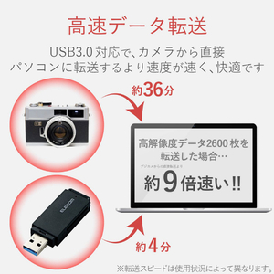 エレコム USB3．0対応メモリカードリーダ(スティックタイプ) ブラック MR3-D011BK-イメージ3